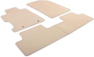 high-quality beige floor mats for 2006-2011 honda civic - front & rear 3pc - nylon by ikon motorsports logo