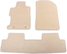 img 2 attached to High-Quality Beige Floor Mats for 2006-2011 Honda Civic - Front & Rear 3PC - Nylon by IKON MOTORSPORTS