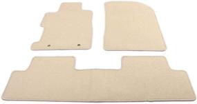 img 3 attached to High-Quality Beige Floor Mats for 2006-2011 Honda Civic - Front & Rear 3PC - Nylon by IKON MOTORSPORTS