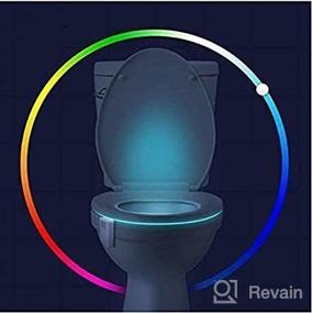 img 2 attached to 16-Color Toilet Night Light: Motion Activated Detection for a Funny Bathroom Experience - Perfect Birthday, Christmas, or Stocking Stuffer Gift for Dad, Mom, Men, Women & Kids - The Coolest Gadget!