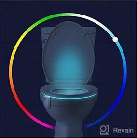 img 4 attached to 16-Color Toilet Night Light: Motion Activated Detection for a Funny Bathroom Experience - Perfect Birthday, Christmas, or Stocking Stuffer Gift for Dad, Mom, Men, Women & Kids - The Coolest Gadget!