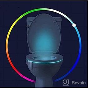 img 3 attached to 16-Color Toilet Night Light: Motion Activated Detection for a Funny Bathroom Experience - Perfect Birthday, Christmas, or Stocking Stuffer Gift for Dad, Mom, Men, Women & Kids - The Coolest Gadget!