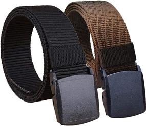 img 4 attached to 🎒 Black Military Tactical Wide Waist Webbing 3-Pack – Men's Essential Accessories for Optimal Performance