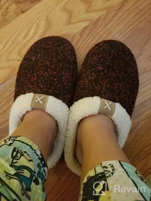 img 1 attached to Vepose Women's Cozy Slippers: Memory Foam, Faux Fur Lined, Non-Slip Indoor/Outdoor Shoes review by Jim Diaz