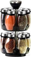 🌶️ revolve & organize: 12 jar spice rack tower with rotating shelf and empty jars logo