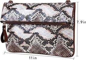 img 2 attached to Sun Kea Fashion Snakeskin Envelope Women's Handbags & Wallets : Shoulder Bags