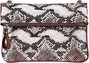 img 4 attached to Sun Kea Fashion Snakeskin Envelope Women's Handbags & Wallets : Shoulder Bags