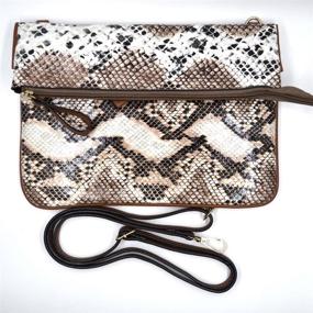 img 3 attached to Sun Kea Fashion Snakeskin Envelope Women's Handbags & Wallets : Shoulder Bags