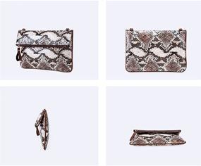 img 1 attached to Sun Kea Fashion Snakeskin Envelope Women's Handbags & Wallets : Shoulder Bags