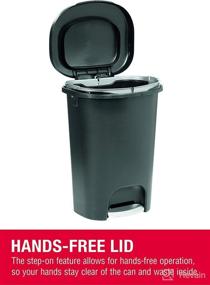 img 3 attached to Rubbermaid Classic 13 Gallon Premium Step-On Trash Can: Stylish Black Waste Bin with Stainless-Steel Pedal - Perfect for Kitchen
