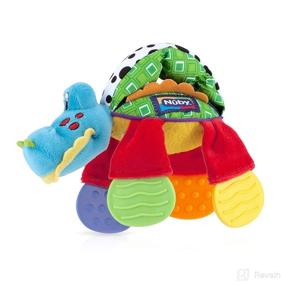 img 3 attached to Nuby Floppers Plush Teether: Gentle & Soothing Alligator for Teething Relief