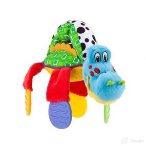 img 2 attached to Nuby Floppers Plush Teether: Gentle & Soothing Alligator for Teething Relief