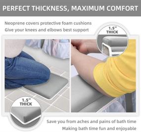 img 3 attached to Comfortable Gray Bath Kneeler Elbow Rest: Enhance Your Bathing Experience