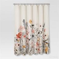 threshold floral shower curtain cotton logo