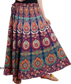 img 2 attached to Indian Boho Printed Mandala Flowers Women's Clothing and Skirts