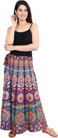 img 1 attached to Indian Boho Printed Mandala Flowers Women's Clothing and Skirts
