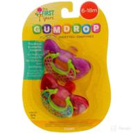 🍼 the first years gumdrop pacifiers 6-18 month - color may vary - 2 count (pack of 1) - find it now! логотип