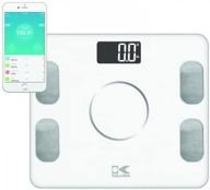 kalorik home smart digital body composition analysis scale, white logo