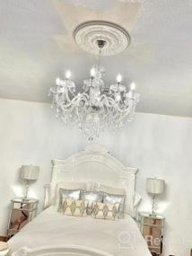 img 3 attached to Ridgeyard Crystal Chandelier - 10 Elegant Lights For A Luxury Living Room