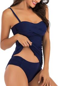 img 3 attached to GRND Bandeau Swimsuit Swimwear Moonlight Women's Clothing on Swimsuits & Cover Ups