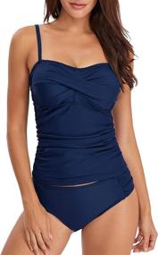 img 4 attached to GRND Bandeau Swimsuit Swimwear Moonlight Women's Clothing on Swimsuits & Cover Ups