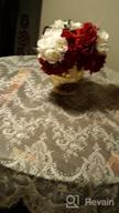 img 1 attached to White Lace Tablecloth Overlay - 60X120 Inches Embroidered Nylon Tablecloth For Weddings, Baby Showers And Rustic Events - Elegant And Durable Rustic Rectangular Table Cloth By ShinyBeauty review by James Prizgint