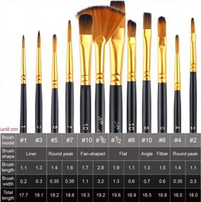 img 2 attached to Professional 48-Piece Acrylic Paint Brush Set: Versatile Nylon Hair Brushes For All Your Painting Needs