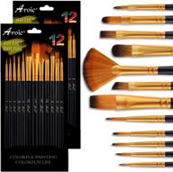 professional 48-piece acrylic paint brush set: versatile nylon hair brushes for all your painting needs logo
