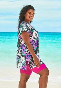 img 2 attached to Swimsuits For All Women'S Plus Size Chlorine Resistant Swim Tunic
