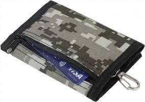 img 1 attached to 👛 Men's Accessories: Canvas Trifold Camouflage Wallet with Zipper