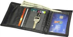 img 3 attached to 👛 Men's Accessories: Canvas Trifold Camouflage Wallet with Zipper