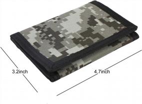 img 2 attached to 👛 Men's Accessories: Canvas Trifold Camouflage Wallet with Zipper