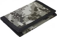 👛 men's accessories: canvas trifold camouflage wallet with zipper logo