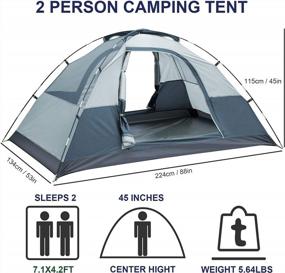 img 3 attached to Bessport Camping Tent: Water Resistant 2/4/6 Person Dome Tents For Outdoor Hiking & Festival Camping