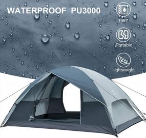 img 2 attached to Bessport Camping Tent: Water Resistant 2/4/6 Person Dome Tents For Outdoor Hiking & Festival Camping