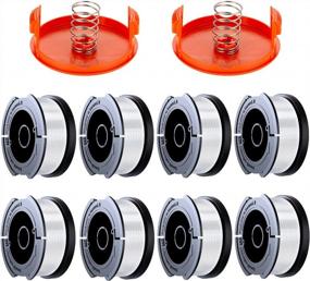 img 4 attached to Pack Of 10 Replacement Spools For BLACK+DECKER String Trimmers - Compatible With AF-100 Autofeed, 0.065" Diameter, 240Ft Spools With 8 Lines, Complete With 2 Caps And 2 Springs