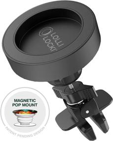 img 4 attached to 🚗 LolliLocket Air Vent Car Mount featuring Encased Magnetic Car Mount Socket for Pop Grip Phone Holders (Patent Pending & Fully Adjustable)