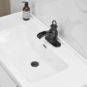 img 2 attached to Upgrade Your Bathroom With Greenspring'S Matte Black Pop-Up Drain Assembly And Overflow For Standard Sink Hole Sizes