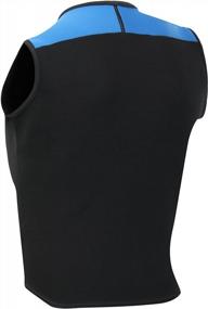img 2 attached to 3Mm Premium Neoprene Zipper Diving Vest For Men By Lemorecn - Top-Quality Wetsuit Top