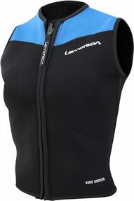 img 4 attached to 3Mm Premium Neoprene Zipper Diving Vest For Men By Lemorecn - Top-Quality Wetsuit Top