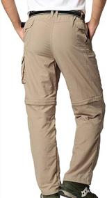 img 2 attached to Men'S Quick Dry Convertible Lightweight Hiking Fishing Zip-Off Cargo Work Pants Trousers For Outdoors