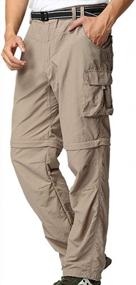 img 4 attached to Men'S Quick Dry Convertible Lightweight Hiking Fishing Zip-Off Cargo Work Pants Trousers For Outdoors