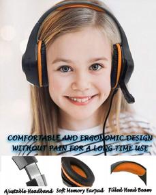 img 3 attached to Orange PS4 Gaming Headset With Mic - SVYHUOK: Experience Latest Deep Bass Stereo Sound, Noise Isolation & LED Light For Xbox One, PC, Laptop, Tablet, Mac; Perfect Kids & Teen Gift In Stylish Orange