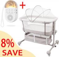 3-in-1 baby bedside sleeper with portable white noise sound machine logo