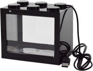 omem usb mini fish tank: desktop micro-landscape led aquarium kit - building blocks superimposed (black) logo