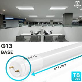 img 1 attached to 4 Pack LUXRITE 3FT T8 LED Tube Light - Type A+B, 12W=25W, 1560 Lumens, 3500K 4000K 5000K Colors - F25T8 Frosted Cover UL & DLC Certified
