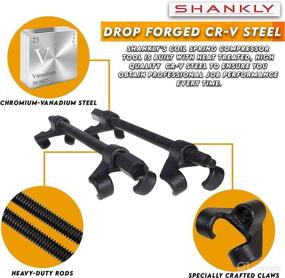 img 3 attached to 🔧 Heavy Duty Coil Spring Compressor Tool with 2 Steel Jaw Claws for Automotive Applications - 370mm Drop Forged Spring Compression