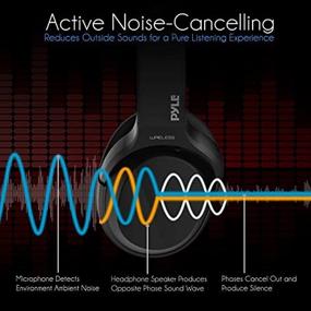 img 3 attached to 🎧 Extreme Sound Isolation: Bluetooth Active Noise Canceling Headphones - Pyle PBTNC50