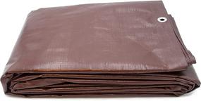 img 1 attached to Premium 10ft x 20ft Brown Tarp - Extra Durable, Heavy-Duty, 8 oz. - 16 Mil Thickness