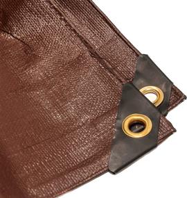 img 2 attached to Premium 10ft x 20ft Brown Tarp - Extra Durable, Heavy-Duty, 8 oz. - 16 Mil Thickness